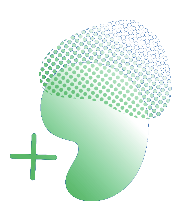 decorative green blob of colour